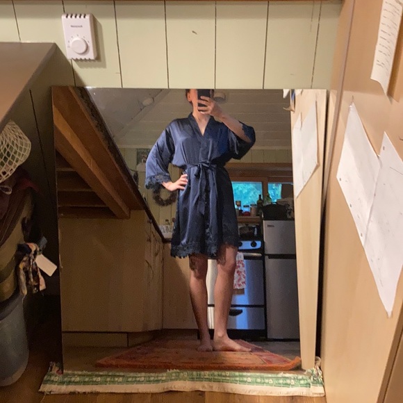 Faux Silk Robe - Picture 3 of 3